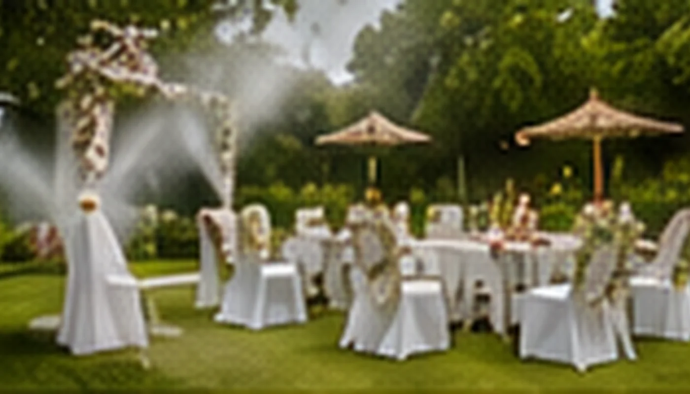 Alquiler de nebulización para boda al aire libre