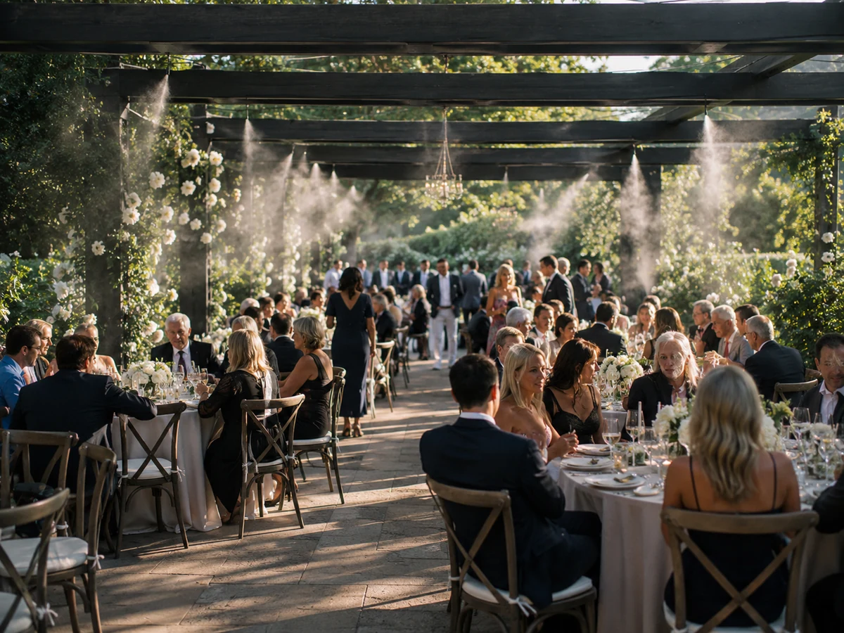 Nebulización para bodas al aire libre
